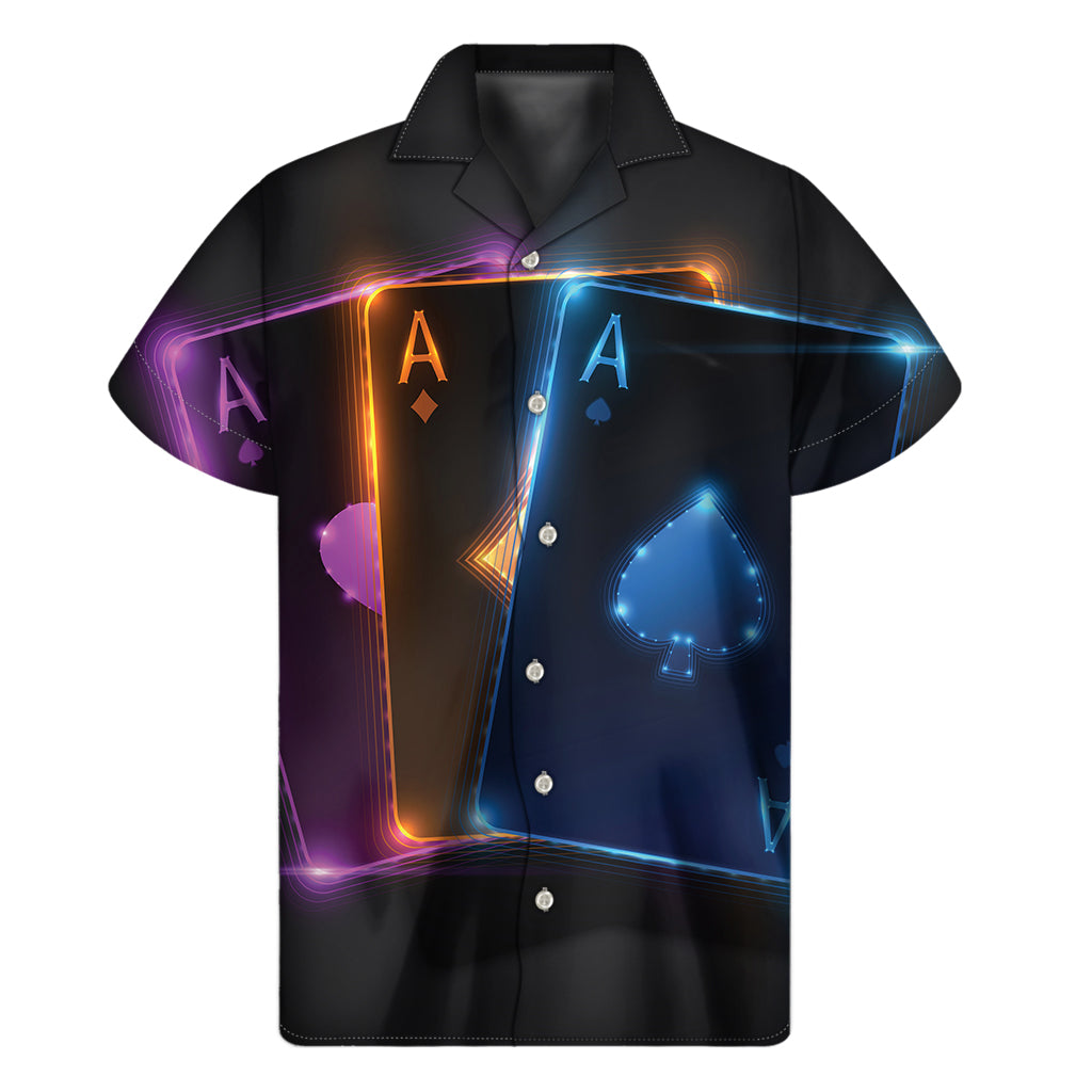 Ace Cards Print Men's Short Sleeve Shirt