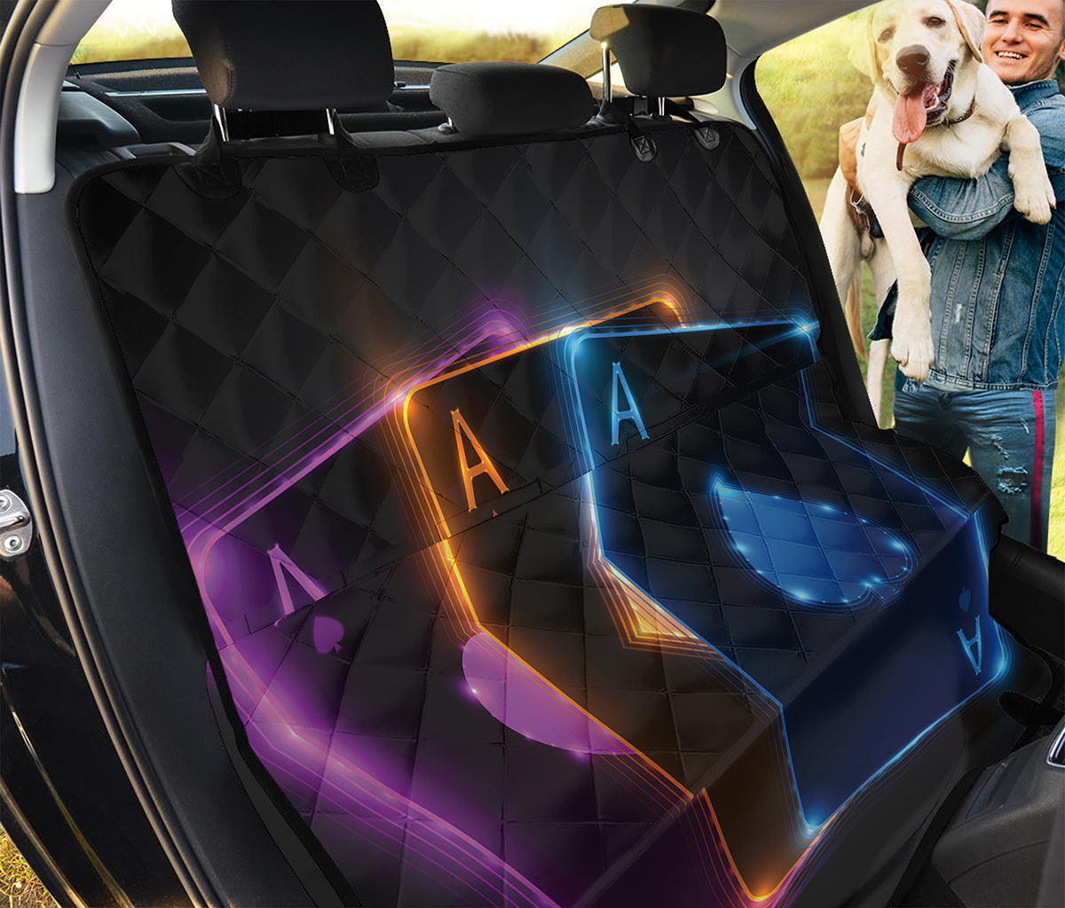 Ace Cards Print Pet Car Back Seat Cover