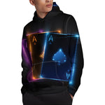 Ace Cards Print Pullover Hoodie