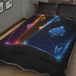 Ace Cards Print Quilt Bed Set