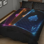 Ace Cards Print Quilt Bed Set