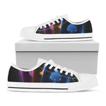 Ace Cards Print White Low Top Shoes