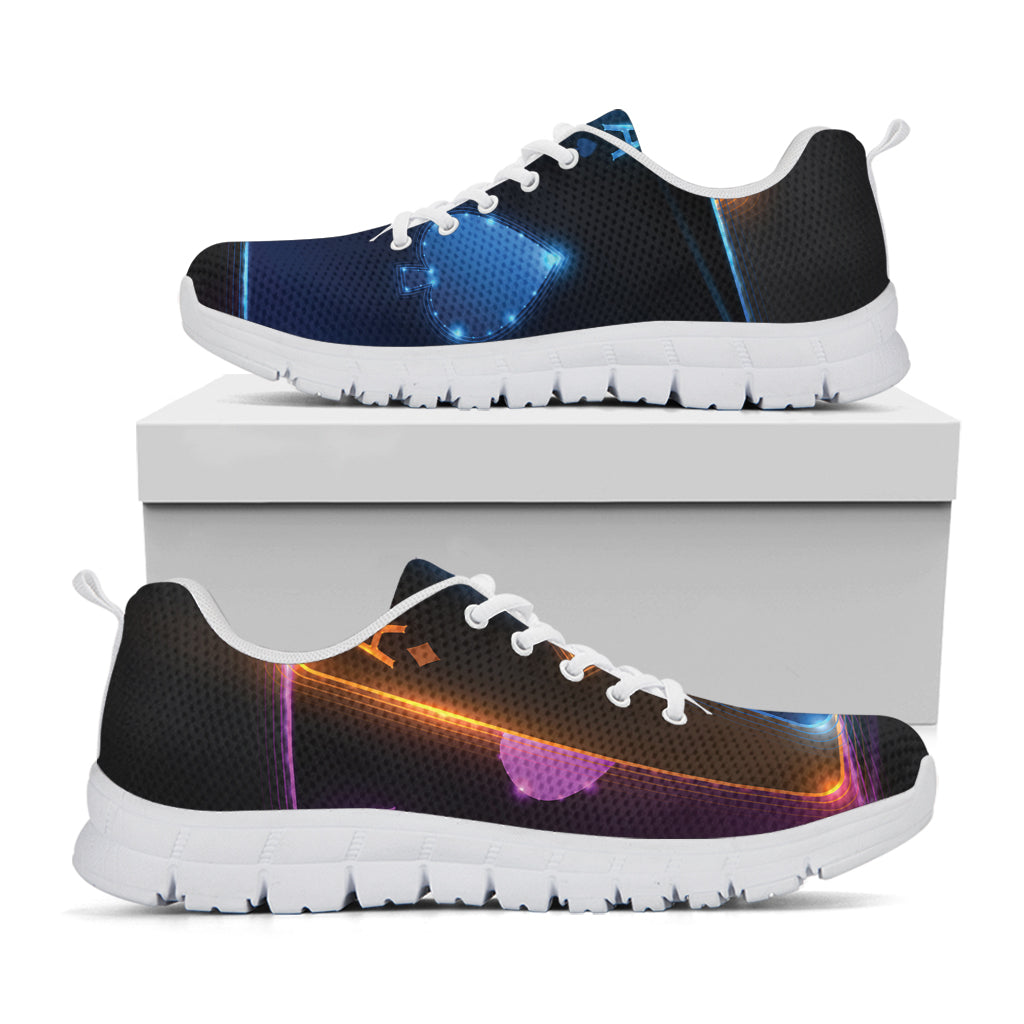 Ace Cards Print White Sneakers