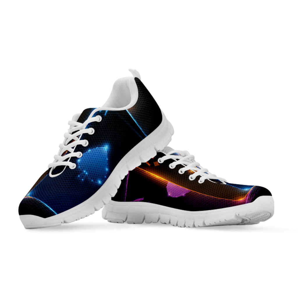 Ace Cards Print White Sneakers