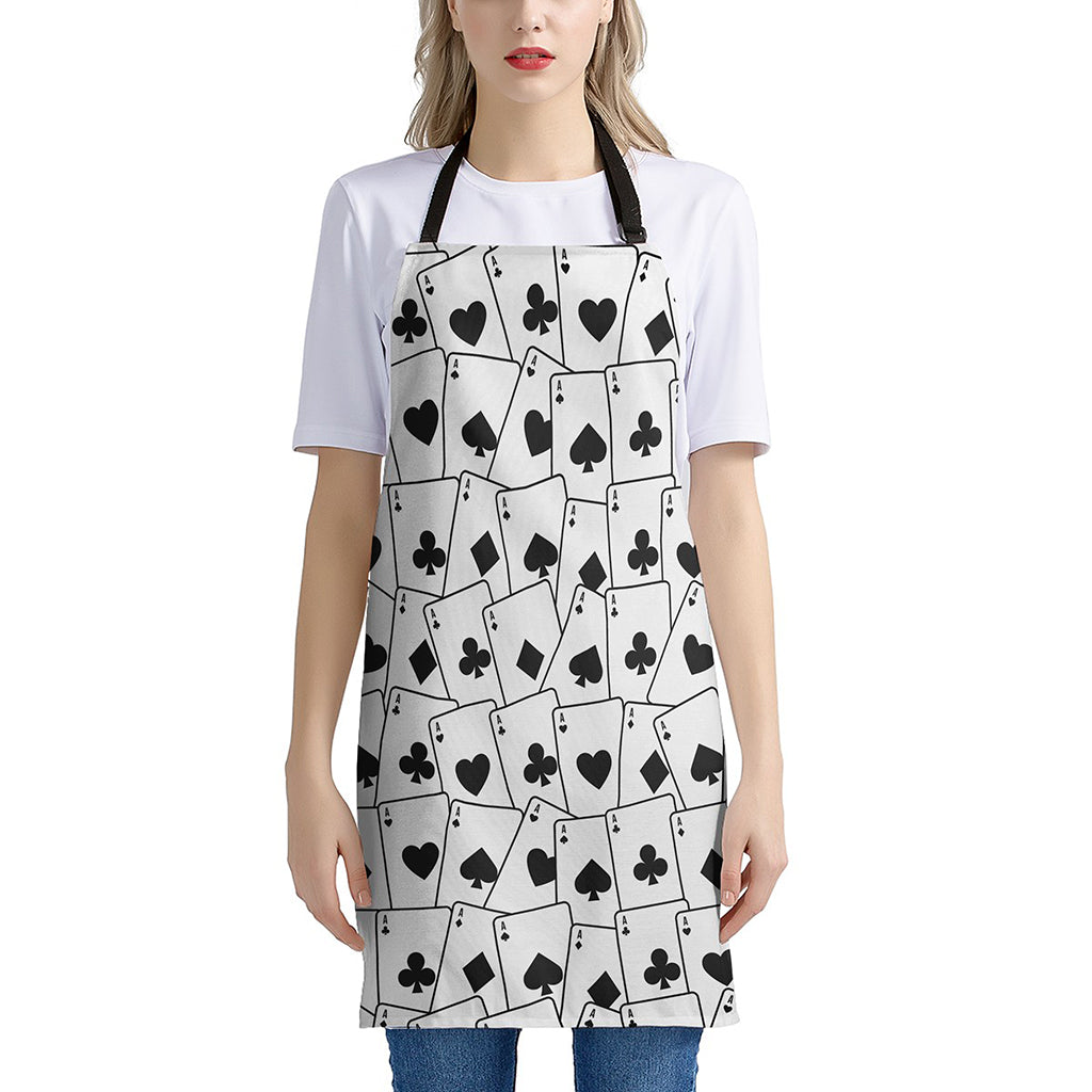 Ace Playing Cards Pattern Print Apron