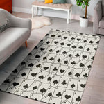 Ace Playing Cards Pattern Print Area Rug