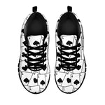 Ace Playing Cards Pattern Print Black Sneakers
