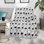 Ace Playing Cards Pattern Print Blanket
