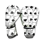 Ace Playing Cards Pattern Print Boxing Gloves