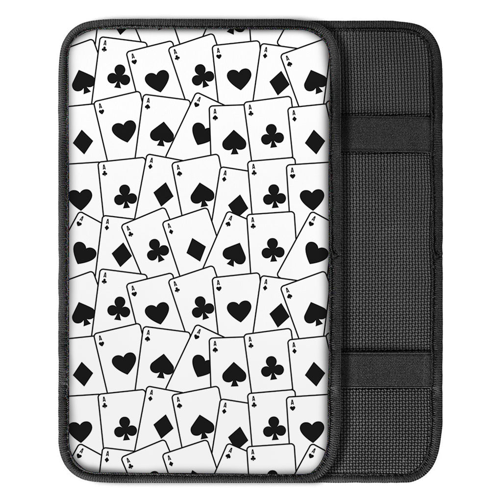 Ace Playing Cards Pattern Print Car Center Console Cover