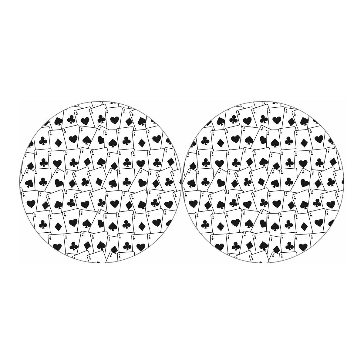 Ace Playing Cards Pattern Print Car Coasters