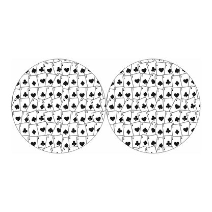 Ace Playing Cards Pattern Print Car Coasters