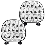 Ace Playing Cards Pattern Print Car Headrest Covers
