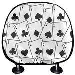 Ace Playing Cards Pattern Print Car Headrest Covers