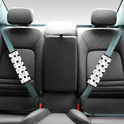 Ace Playing Cards Pattern Print Car Seat Belt Covers