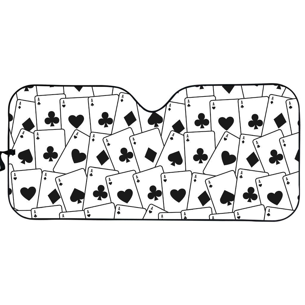 Ace Playing Cards Pattern Print Car Sun Shade