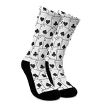 Ace Playing Cards Pattern Print Crew Socks