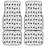 Ace Playing Cards Pattern Print Front and Back Car Floor Mats