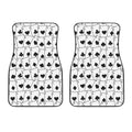 Ace Playing Cards Pattern Print Front Car Floor Mats