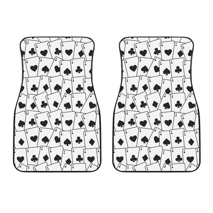Ace Playing Cards Pattern Print Front Car Floor Mats