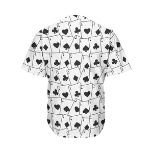 Ace Playing Cards Pattern Print Men's Baseball Jersey