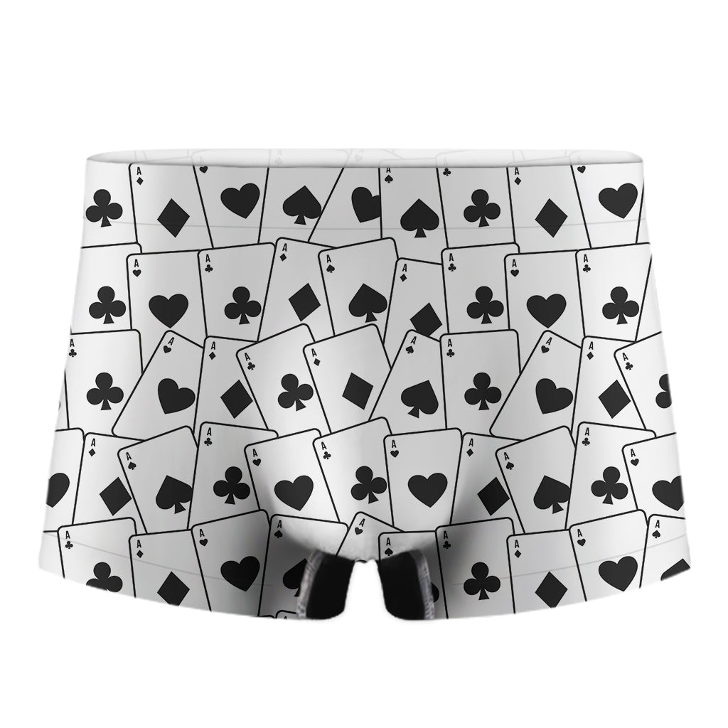 Ace Playing Cards Pattern Print Men's Boxer Briefs
