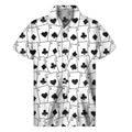 Ace Playing Cards Pattern Print Men's Short Sleeve Shirt