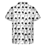 Ace Playing Cards Pattern Print Men's Short Sleeve Shirt