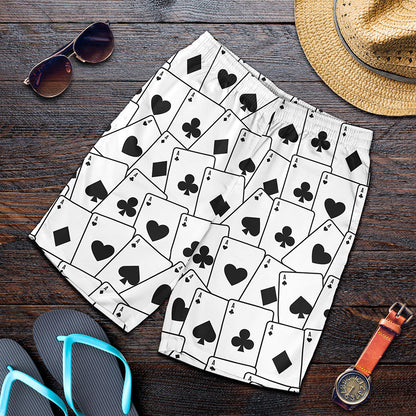 Ace Playing Cards Pattern Print Men's Shorts