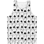 Ace Playing Cards Pattern Print Men's Tank Top