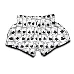 Ace Playing Cards Pattern Print Muay Thai Boxing Shorts