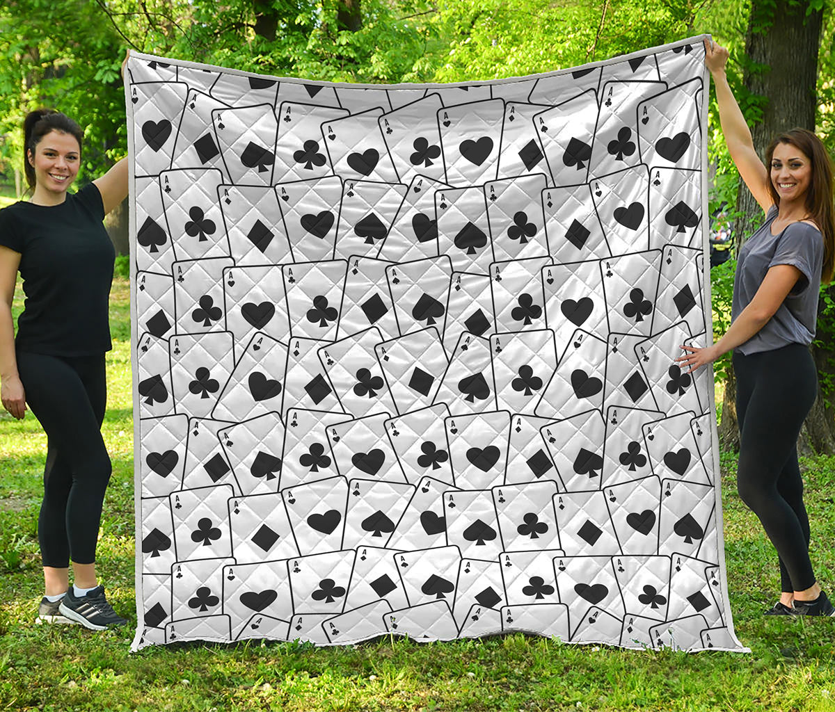 Ace Playing Cards Pattern Print Quilt