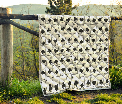 Ace Playing Cards Pattern Print Quilt