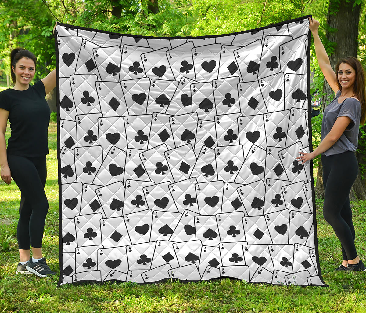 Ace Playing Cards Pattern Print Quilt