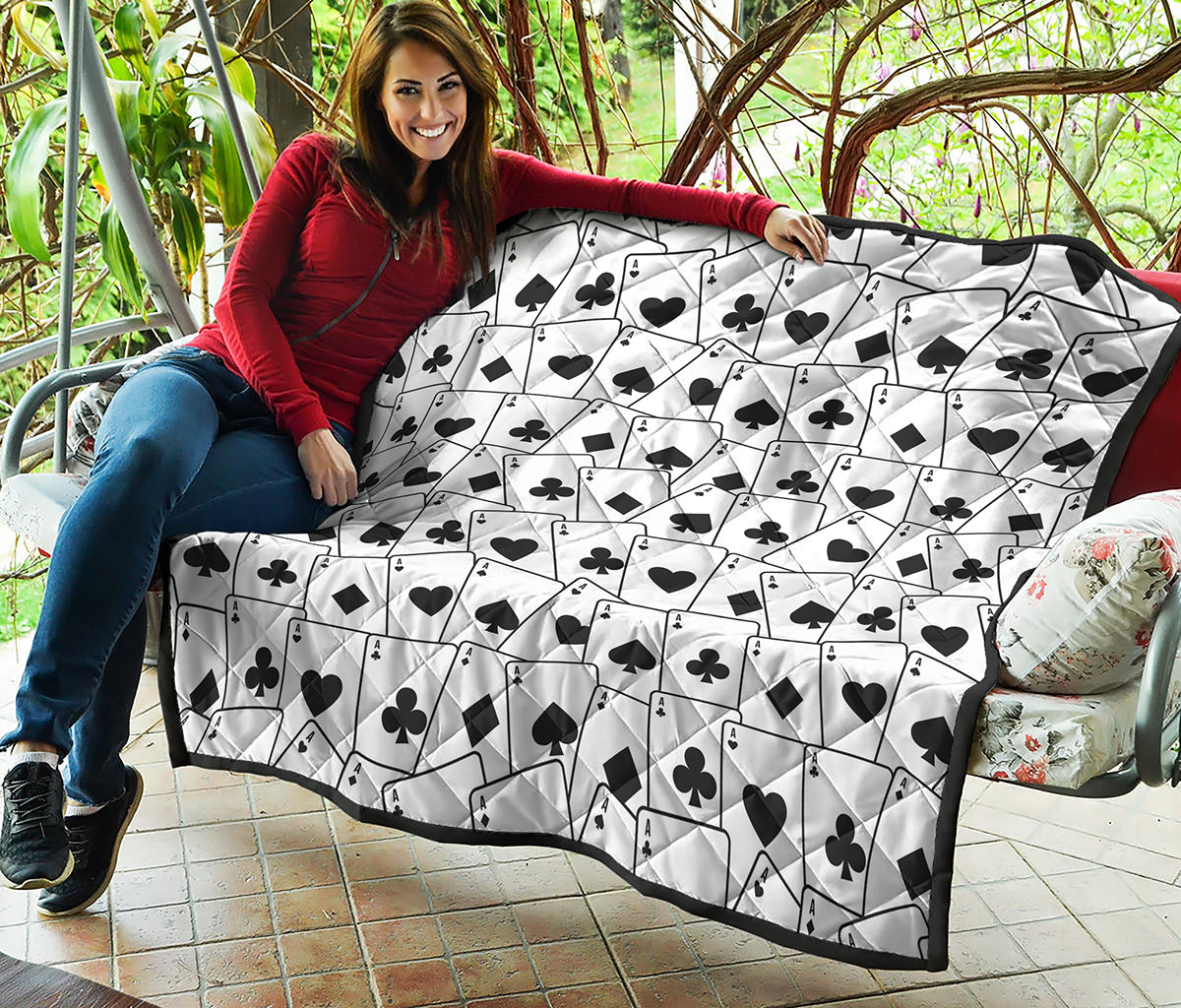 Ace Playing Cards Pattern Print Quilt