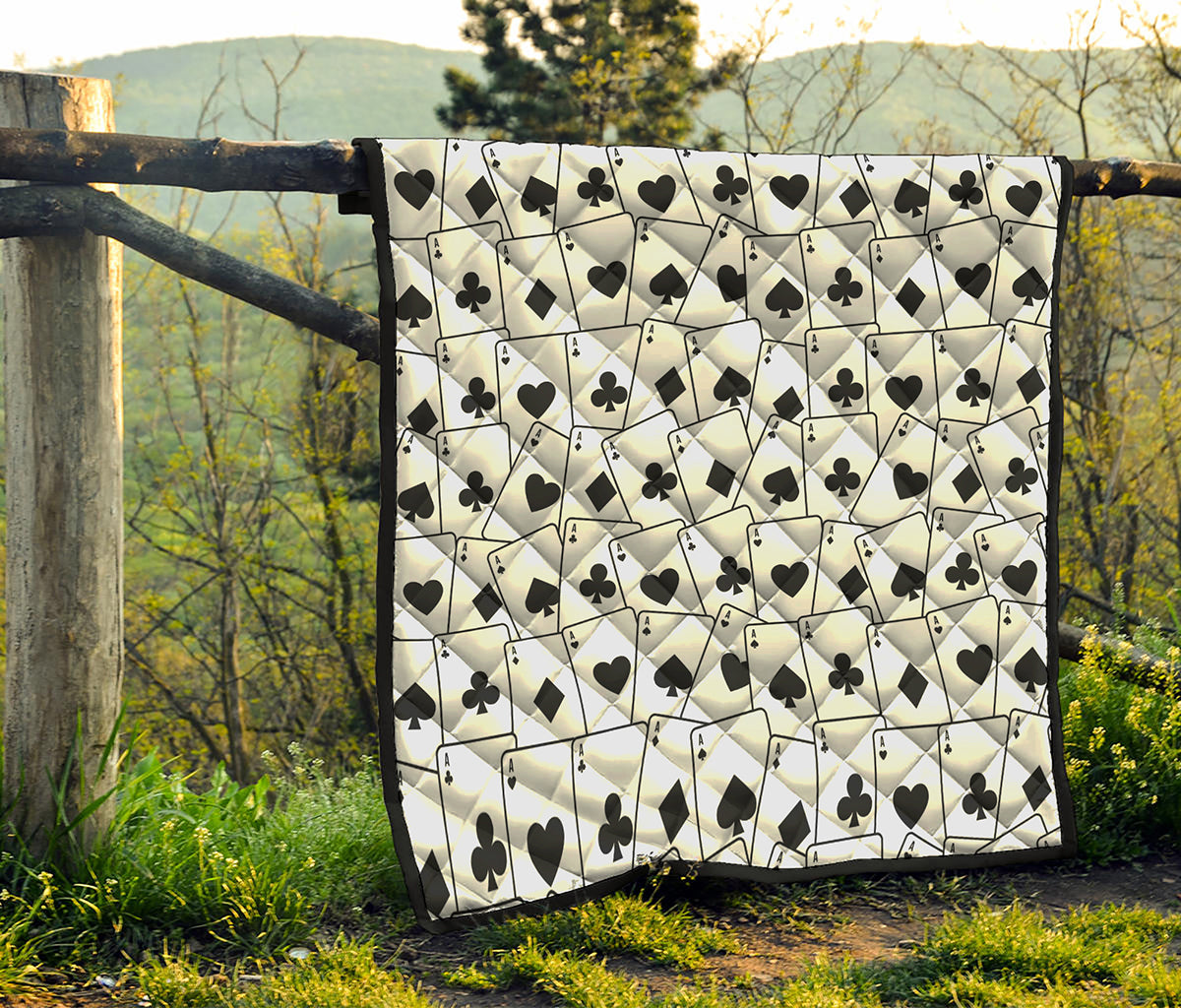 Ace Playing Cards Pattern Print Quilt