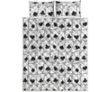 Ace Playing Cards Pattern Print Quilt Bed Set