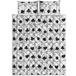 Ace Playing Cards Pattern Print Quilt Bed Set