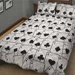Ace Playing Cards Pattern Print Quilt Bed Set
