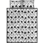 Ace Playing Cards Pattern Print Quilt Bed Set