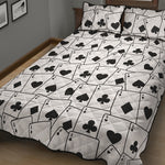 Ace Playing Cards Pattern Print Quilt Bed Set