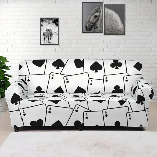 Ace Playing Cards Pattern Print Sofa Cover