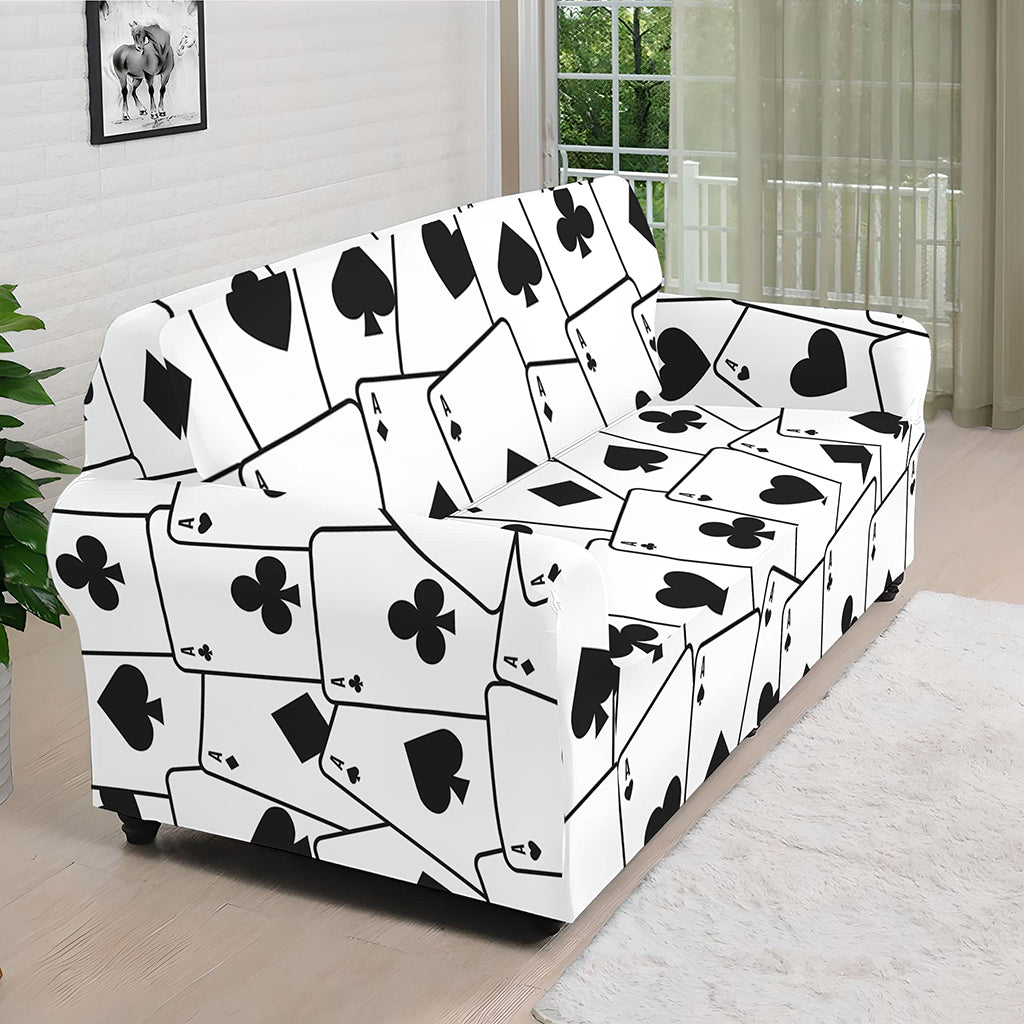 Ace Playing Cards Pattern Print Sofa Cover