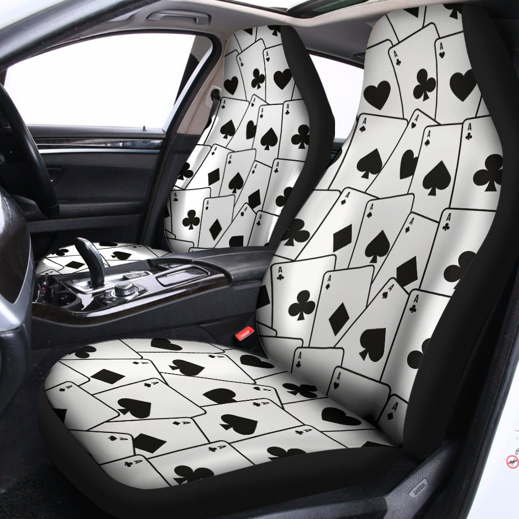 Ace Playing Cards Pattern Print Universal Fit Car Seat Covers