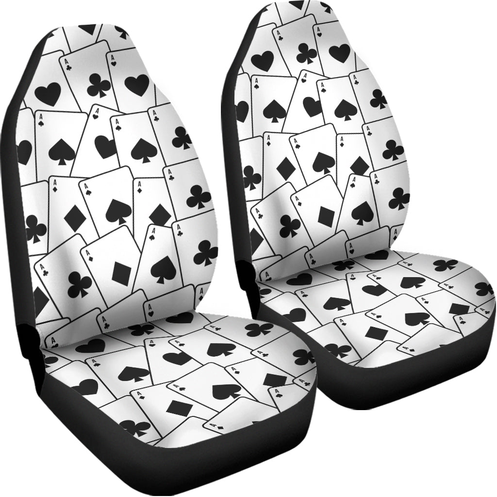 Ace Playing Cards Pattern Print Universal Fit Car Seat Covers