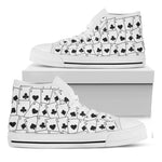 Ace Playing Cards Pattern Print White High Top Shoes