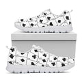 Ace Playing Cards Pattern Print White Running Shoes