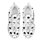 Ace Playing Cards Pattern Print White Sneakers
