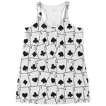 Ace Playing Cards Pattern Print Women's Racerback Tank Top