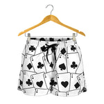 Ace Playing Cards Pattern Print Women's Shorts